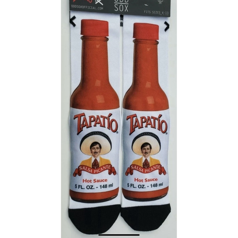 NEW! Odd Sox Tapatio Salsa Picante Hot Sause Socks Men's Shoe *Size 6-13